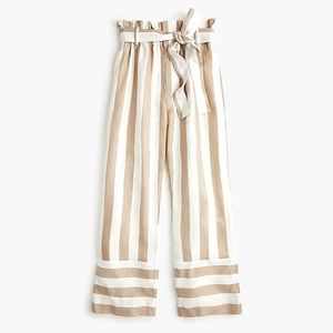J.crew Point Sur Stripe Paperbag Waist Pants